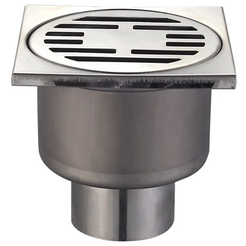 Душевой трап из нержавеющей стали Champion Drain-01-10x10-180 100x100мм (прямой отвод) (CH6146) CH6146 фото