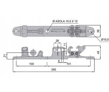 Рамний запірний пристрій KOGEL-KRONE &Oslash;18мм (1304980718) 1304980718 фото