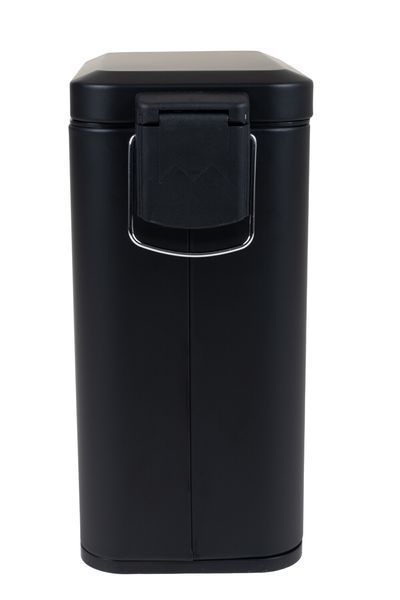 Відро для сміття з плавним закриттям прямокутне Zerix Sansa-TC0105 Black 5 л колір чорний (ZX5894) ZX5894 фото
