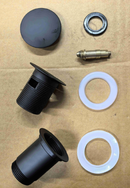 Донний клапан для раковини Koer PW-07-05 1 1/4'' з переливом автоматичний СLICK-СLACK (Колір чорн) (KR5785) KR5785 фото