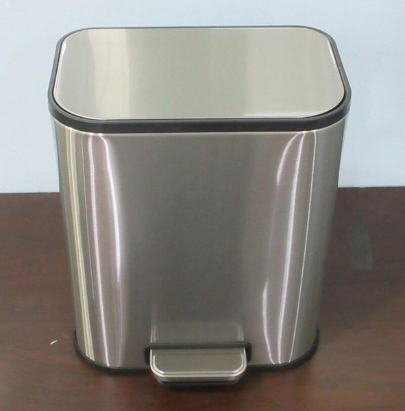 Мусорное ведро с плавным закрытием прямоугольное Mixxus Cubic-TC0105 SS Color 5л цвет нержавейка (MI7088) MI7088 фото