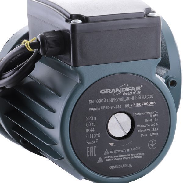 Насос циркуляционный центробеж. фланцевый Grandfar UP50-9F-280 (GF1070) GF1070 фото