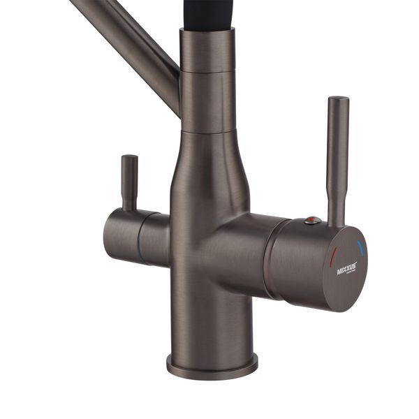 Змішувач для кухні Mixxus Premium Gravity 021 GRAPHITE REFL.BLACK (MI6979) MI6979 фото