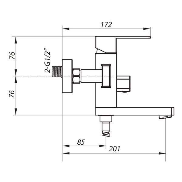 Смеситель для ванны Zerix LR73233 (LL1475) LL1475 фото