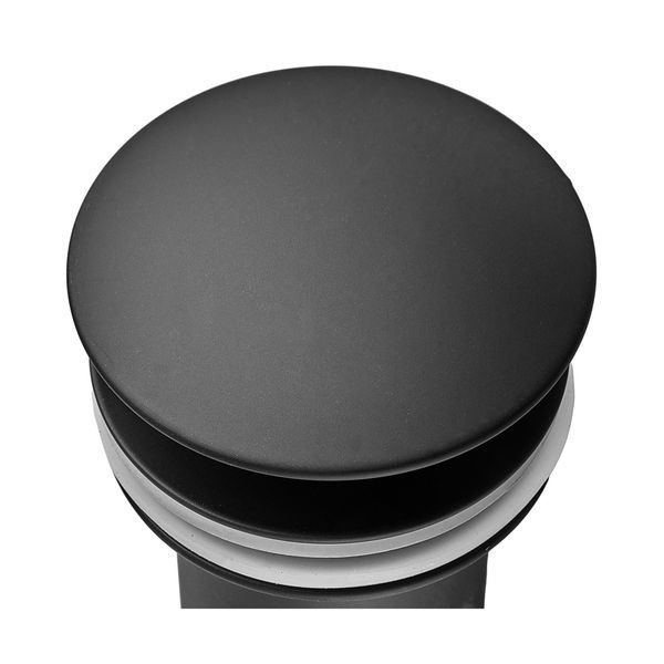 Донний клапан для раковини Koer PW-07-05 1 1/4'' з переливом автоматичний СLICK-СLACK (Колір чорн) (KR5785) KR5785 фото