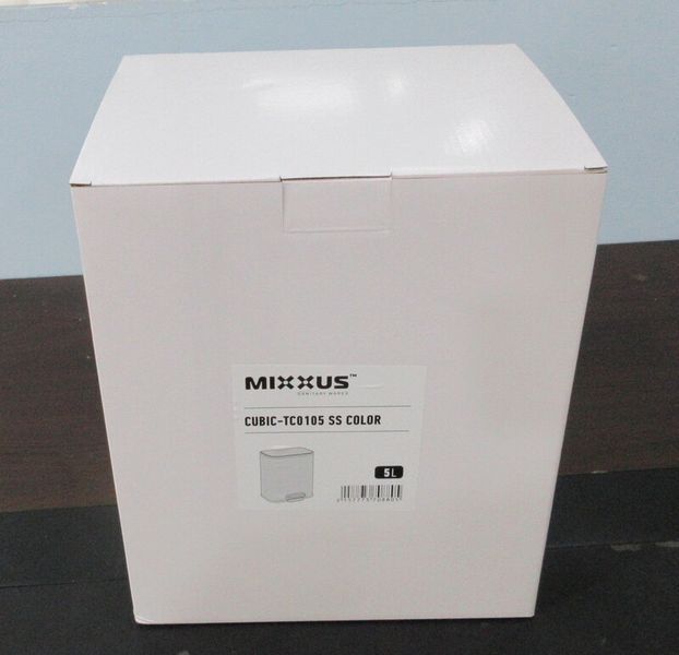 Мусорное ведро с плавным закрытием прямоугольное Mixxus Cubic-TC0105 SS Color 5л цвет нержавейка (MI7088) MI7088 фото