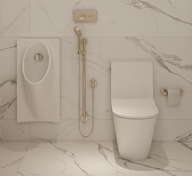 Пісуар підвісний Mixxus Premium BEVEL-1005 380x420x750mm з краном для пісуара (MP6664) MP6664 фото