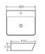 Умивальник накладний керамічний Mixxus Premium Bevel-0201 з переливом 485x410x125mm (MP6480) MP6480 фото 3