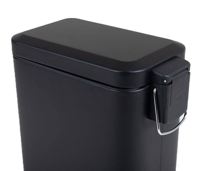 Відро для сміття з плавним закриттям прямокутне Zerix Sansa-TC0105 Black 5 л колір чорний (ZX5894) ZX5894 фото
