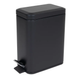 Відро для сміття з плавним закриттям прямокутне Zerix Sansa-TC0105 Black 5 л колір чорний (ZX5894) ZX5894 фото 1