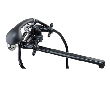Смеситель для ванной Plamix Sirius-140 Black (со шлангом и лейкой) (PM0638) PM0638 фото