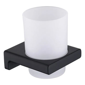 Стакан одинарный настенный Koer AS-0103-05 (стекло) цвет черный (KR6162) KR6162 фото