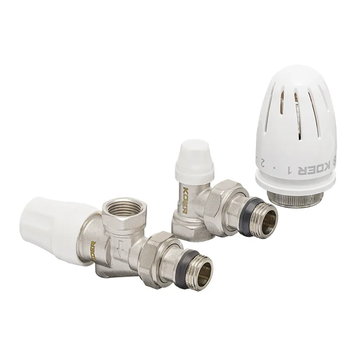 Комплект для подключения радиатора Koer SET-13 - 1/2"x1/2" (осевой) с термоголовкой ВН (KR3176) KR3176 фото
