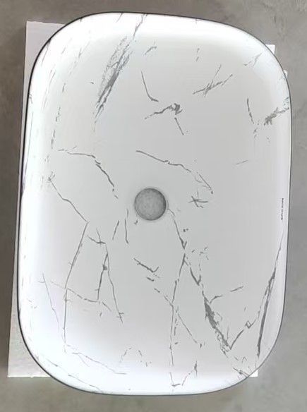 Раковина накладная MIXXUS PREMIUM DIVERSE-0112 MARBLE-BLACK 455х325х135mm (MP6541) MP6541 фото