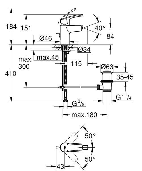 Змішувач для біде Grohe Eurosmart New (32929003) 32929003 фото