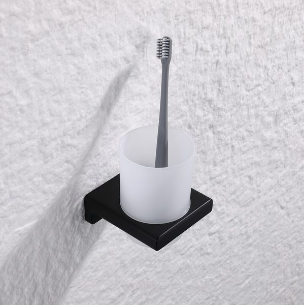 Стакан одинарный настенный Koer AS-0103-05 (стекло) цвет черный (KR6162) KR6162 фото