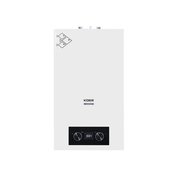 Газова колонка Koer KWH.G0110 WHITE димохідна 10 л/хв, колір білий (KR5553) KR5553 фото