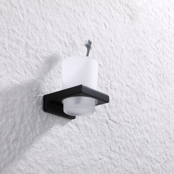 Стакан одинарный настенный Koer AS-0103-05 (стекло) цвет черный (KR6162) KR6162 фото