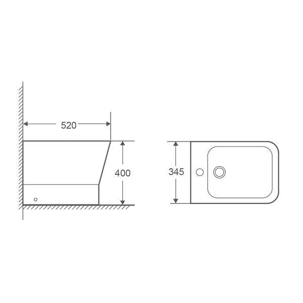 Биде напольное Mixxus Premium STYLE-0601 520х345х395mm (MP6603) MP6603 фото