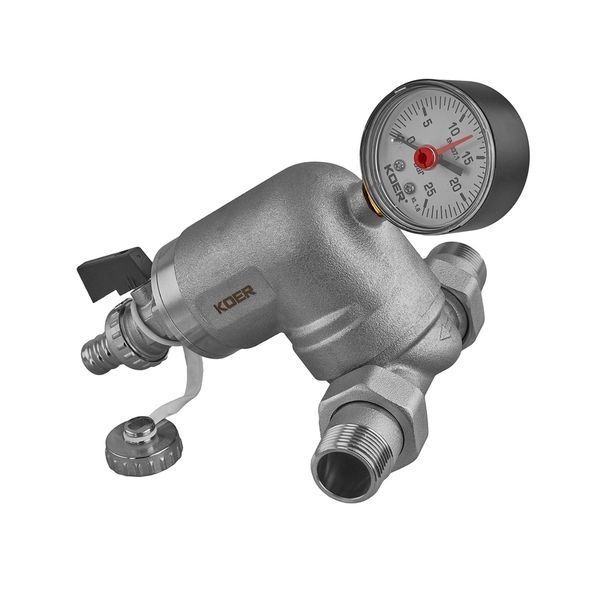 Фильтр тонкой очистки с поворотным соединением и манометром Koer KR.1240 - 3/4" (KR5879) KR5879 фото