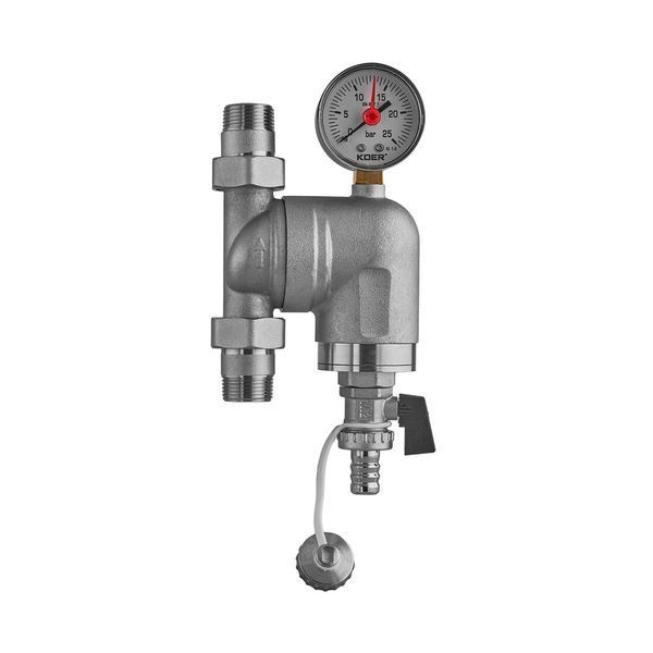 Фильтр тонкой очистки с поворотным соединением и манометром Koer KR.1240 - 3/4" (KR5879) KR5879 фото