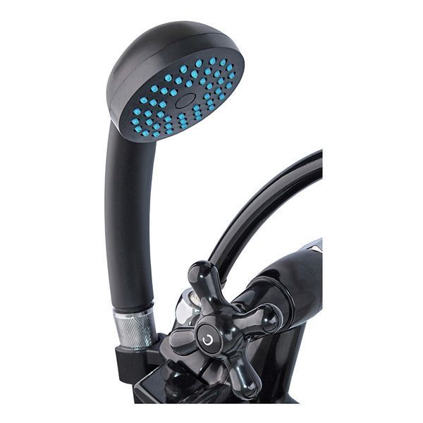 Смеситель для ванной Plamix Sirius-140 Black (со шлангом и лейкой) (PM0638) PM0638 фото