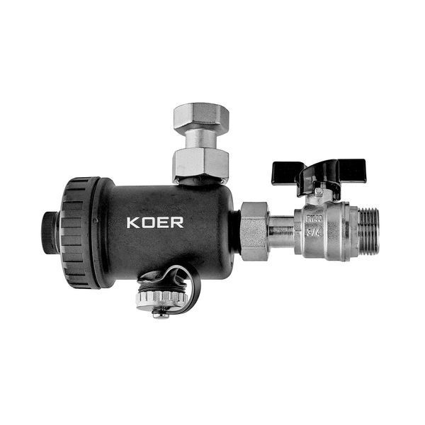 Фільтр компактний магнітний для котла Koer KR.1274 - 3/4" з краном (PA-GF) (KR5679) KR5679 фото
