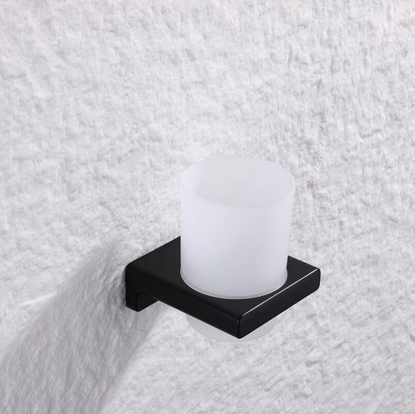 Стакан одинарный настенный Koer AS-0103-05 (стекло) цвет черный (KR6162) KR6162 фото