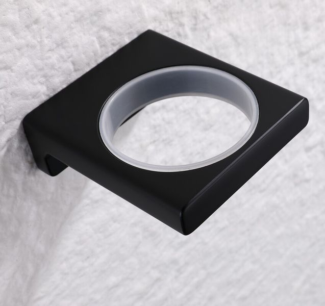 Стакан одинарный настенный Koer AS-0103-05 (стекло) цвет черный (KR6162) KR6162 фото