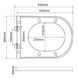Унітаз підвісний Mixxus Premium ELLIPSE-0309-T1 GRAY 530x360x350mm система змиву TORNADO 1.0 (MP6655) MP6655 фото 5