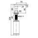 Дозатор для моющего средства врезной Koer SDB-02-05 300 мл (цвет черный) (KR5630) KR5630 фото 2