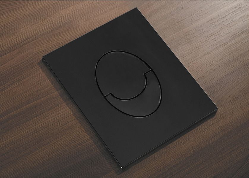 Панель смыва пластиковая Koer KT-0606-05 157x198x3mm, закругленная кнопка (KR5343) KR5343 фото