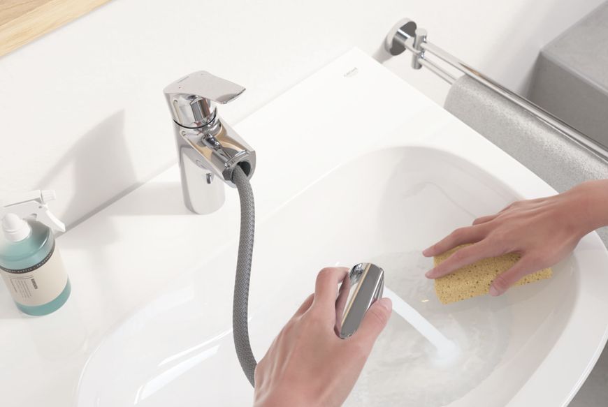 Змішувач для раковини з висувним виливом Grohe Eurosmart New (23976003) 23976003 фото