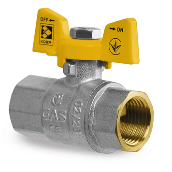 Кран кульовий Koer KG.207 - 1/2" FF ГГМ (газ) (KR4958) KR4958 фото