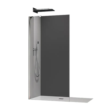 Душова перегородка Koer SR SP02-100x200-TR-01 Walk-In прозоре скло Easy Clean 8мм, хром (KR5395) KR5395 фото