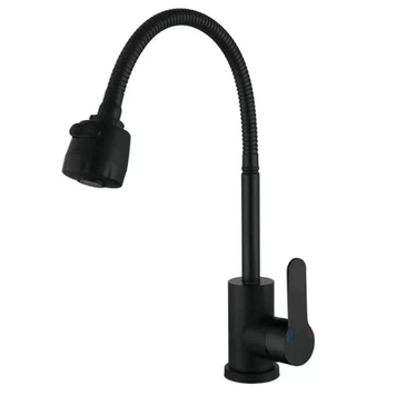 Змішувач для кухні Zerix DAX-011 Black Reflector з нерж. сталі SUS304 (ZX4822) ZX4822 фото