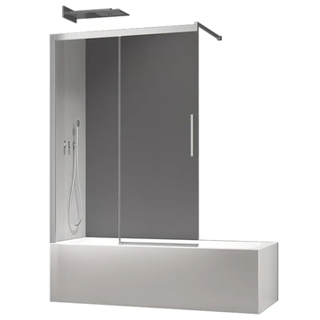 Шторки скляні на ванну розсувні Koer SR BS06-120x150-TR-01 прозоре скло Easy Clean 6мм, хром (KR5945) KR5945 фото
