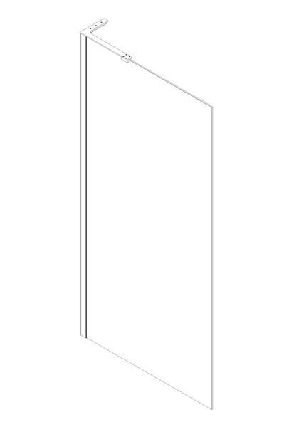 Душова перегородка Koer SR SP02-100x200-TR-07 Walk-In прозоре скло Easy Clean 8мм, графіт (KR5397) KR5397 фото