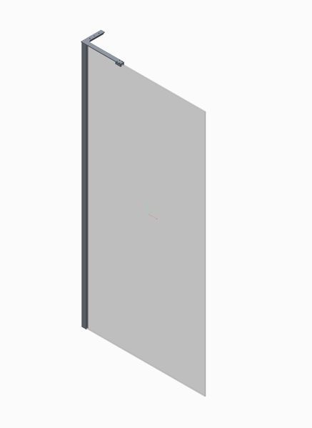 Душова перегородка Koer SR SP02-100x200-TR-07 Walk-In прозоре скло Easy Clean 8мм, графіт (KR5397) KR5397 фото