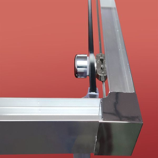 Бічна стінка до кабіни Koer SR SW05-90x200-TR-01 прозоре скло Easy Clean 6мм, хром (KR5407) KR5407 фото