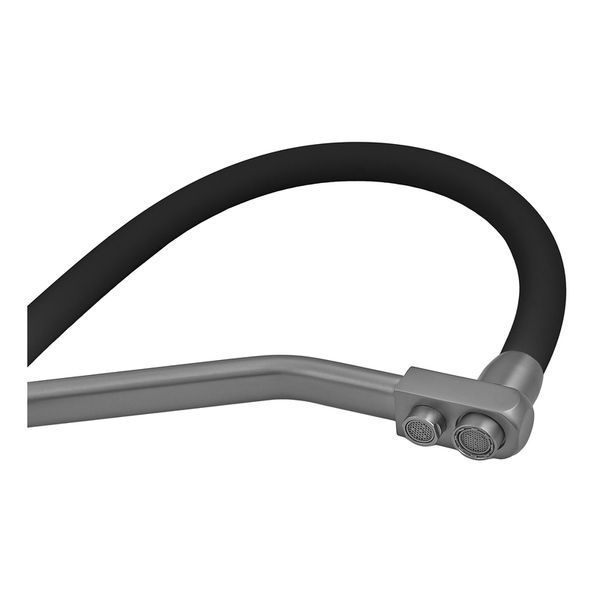 Смеситель для кухни с силиконовым изливом Zerix FUL-021 Graphite Refl.Black из нерж. стали SUS304 с выходом для пит.воды (ZX5999) ZX5999 фото