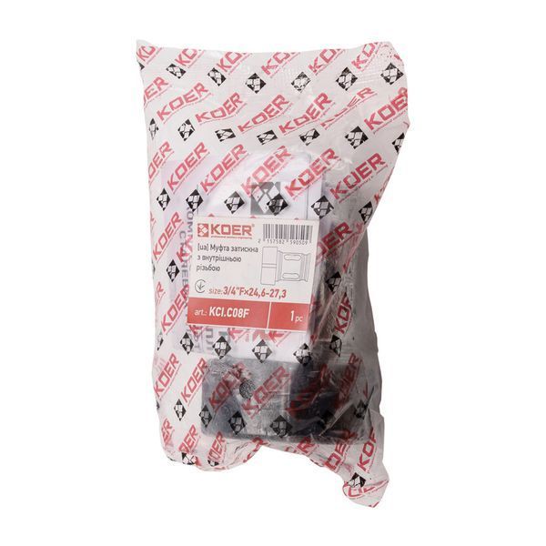 Муфта затискна з внутрішньою різьбою Koer KCI.C08F - 3/4"Fx24,6-27,3 (KR5905) KR5905 фото
