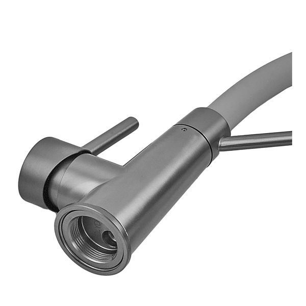 Змішувач для кухні з силіконовим виливом Zerix FUL-017 Graphite Refl.Gray з нерж. сталі SUS304 (кол.графіт) (ZX5996) ZX5996 фото