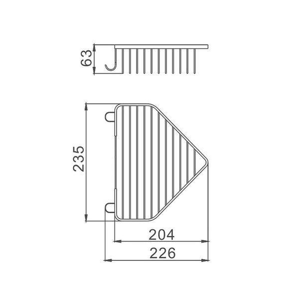 Полиця кутова решітка HAIBA HB335 (HB0495) HB0495 фото