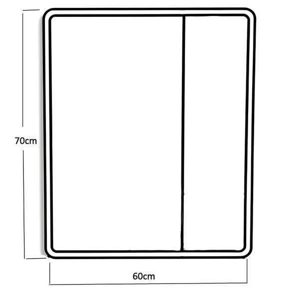Зеркальный шкафчик Mixxus Premium Olivary CM01-60x70x13 с LED Touch, димером, регулятором яркости (MI8294) MI8294 фото
