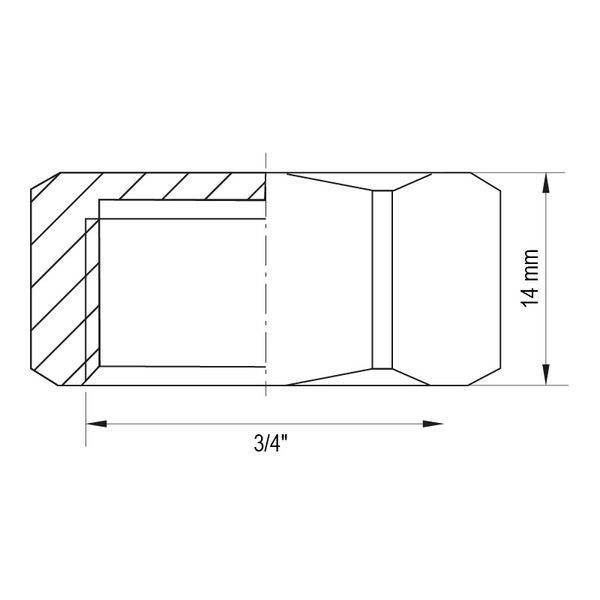 Заглушка Koer KF.P08F.WN - 3/4'' F без нікелю (KR5571) KR5571 фото