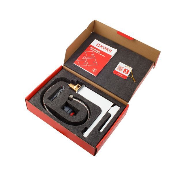 Змішувач для умивальника KOER KB-10009-04 (Колір хром+білий) (KR5975) KR5975 фото