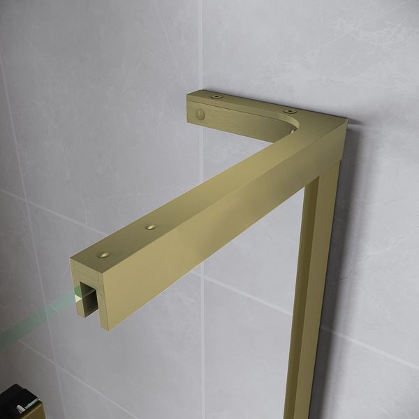 Дверь в нишу Walk-In раздвижная Koer SR SD07-120x200-R-TR-12 прозрачное стекло Easy Clean 8мм Матовое золото (KR5774) KR5774 фото