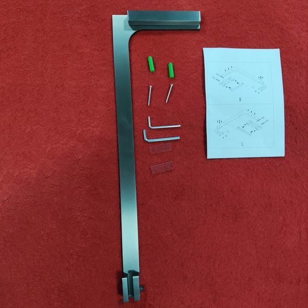 Душова перегородка Koer SR SP02-100x200-TR-07 Walk-In прозоре скло Easy Clean 8мм, графіт (KR5397) KR5397 фото