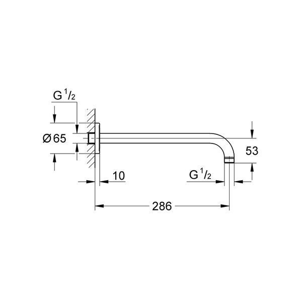 Скрытая душевая система Grohe Eurosmart New Tempesta 200 (UA25183003) UA25183003 фото